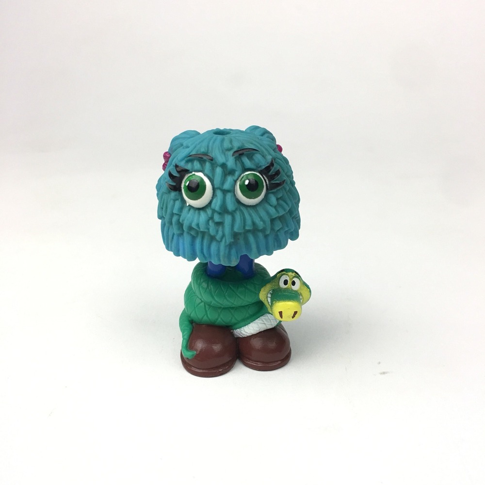 McDonalds Blue Fry Girl with Snake around Legs Furry Fry Friends Vtg 1989 Toy‎